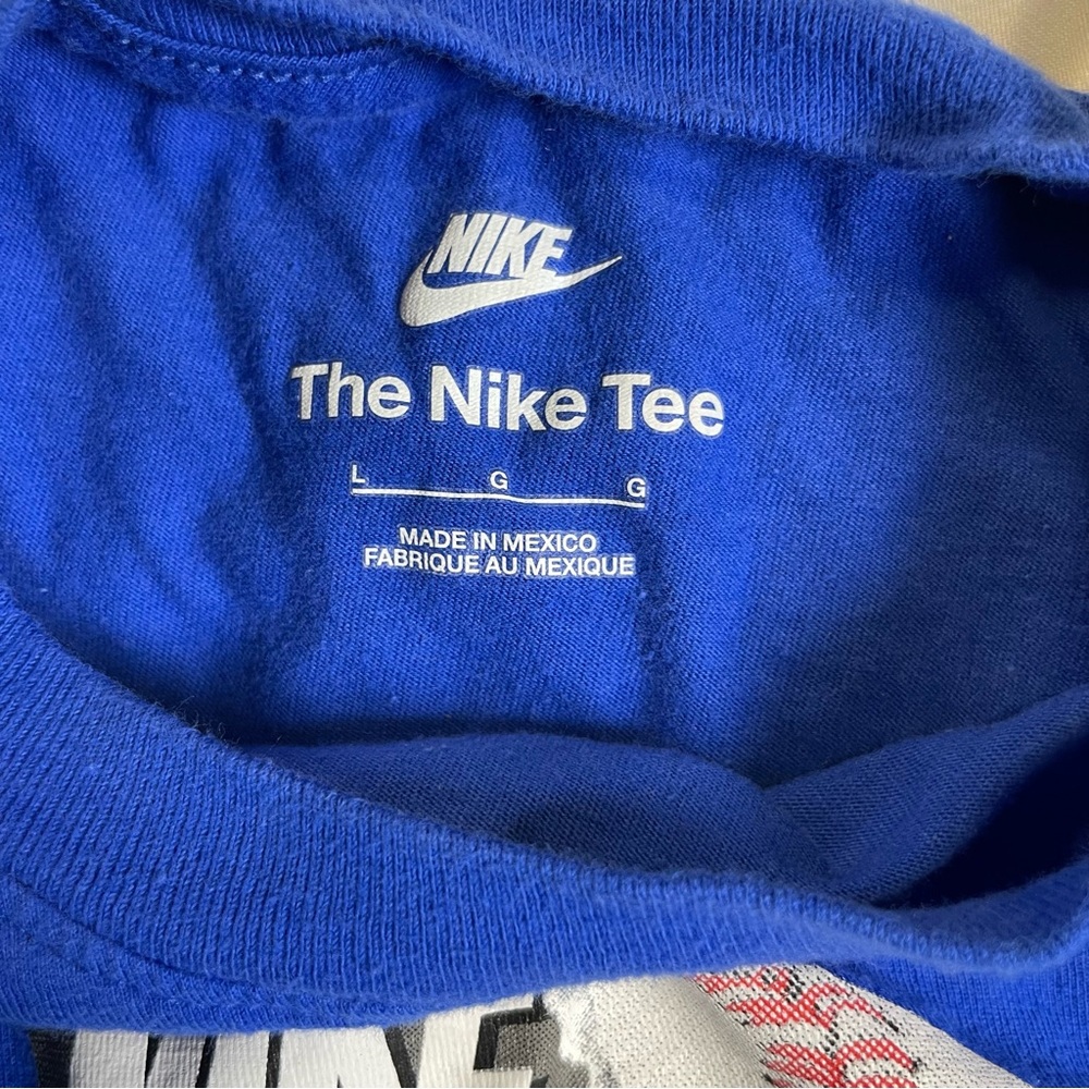Nike Blue Baseball Graphic Tee Youth Large Athletic T Shirt - Picture 6 of 6